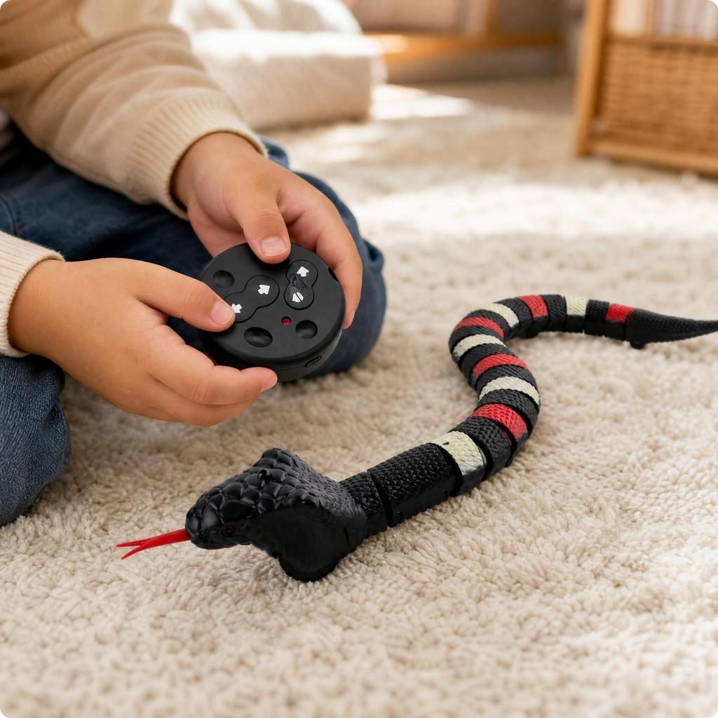 Snake Toy with Remote Control Rechargeable RC Realistic for Kids, Surprise Enthusiasts,