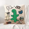 Cartoon Art Joguman Cushion Cover Summer Coolness Linen Fabric Double-Sided Printing Pillow Case Sofa Home Decor Gift