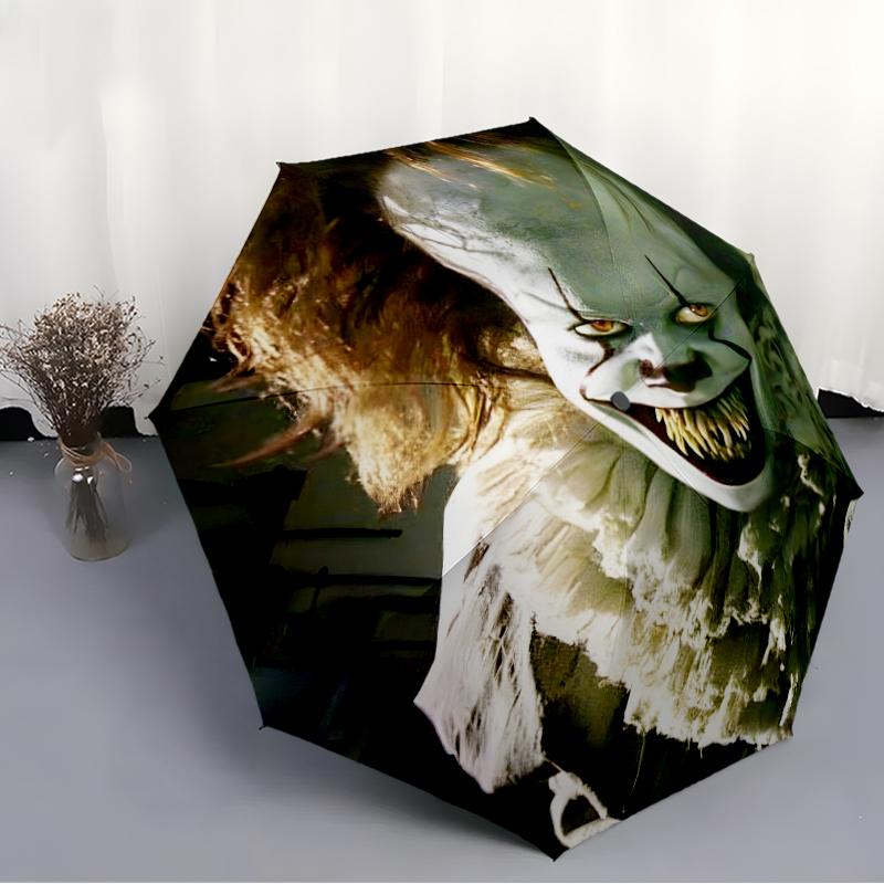 1pc Pennywise1 Umbrella, Sun Protection, And UV Shielding. It Has Eight Sturdy Ribs for Outdoor Use And Perfect Gift