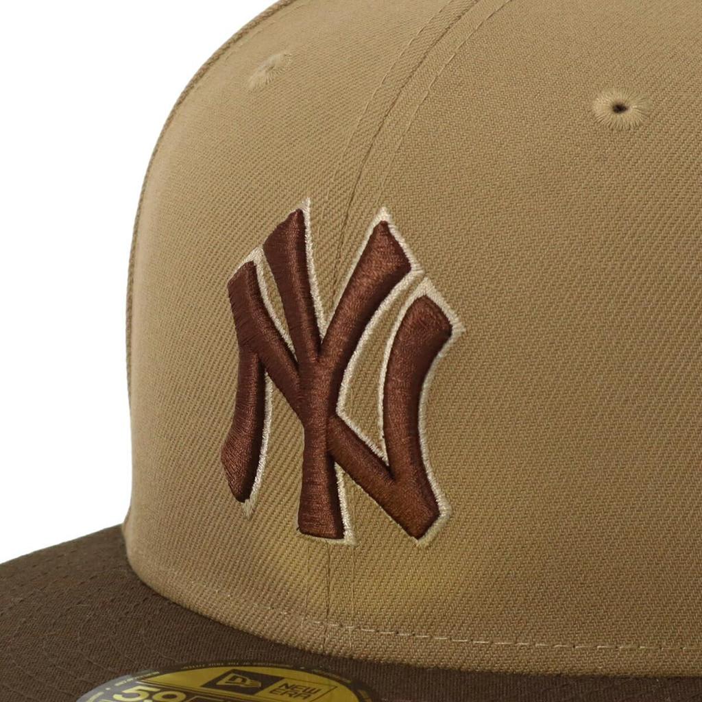 New Era 59FIFTY Cap MLB New York Yankees NY Beige Under Exclusive to and Flat Streetwear Travel Sun Gift Idea (70900050, NER35C4807) Khaki/Walnut