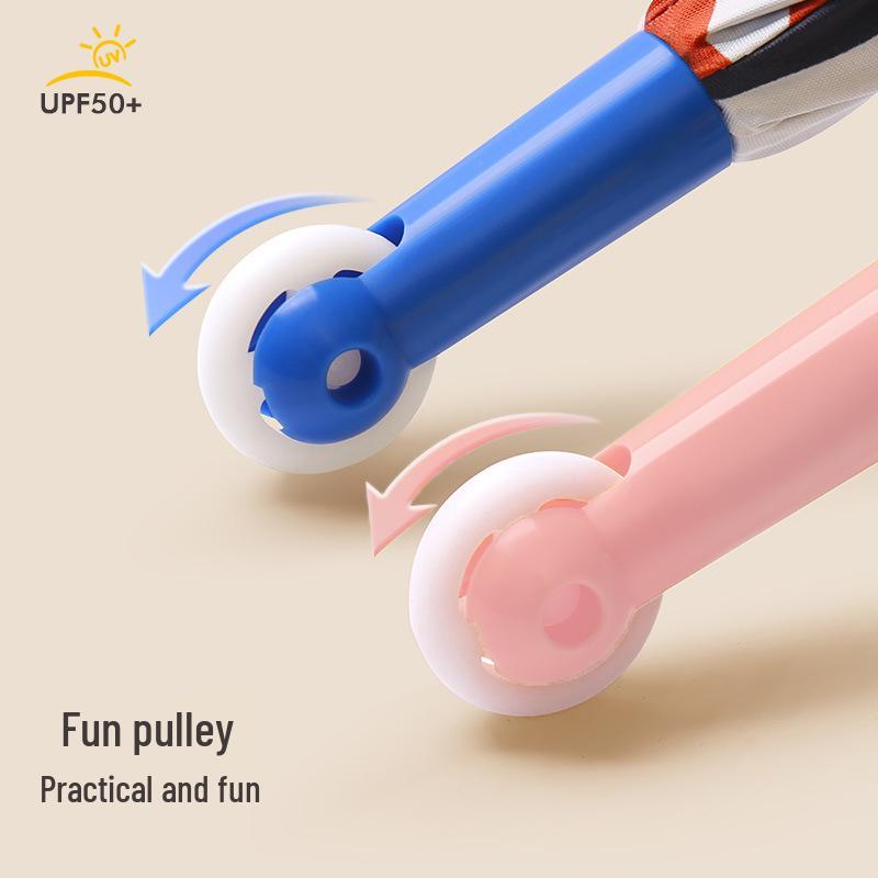 Long Handle Kids' Umbrella with Safe Corners for Ages 3-12, Suitable for School, Kindergarten, Sunny & Rainy Days