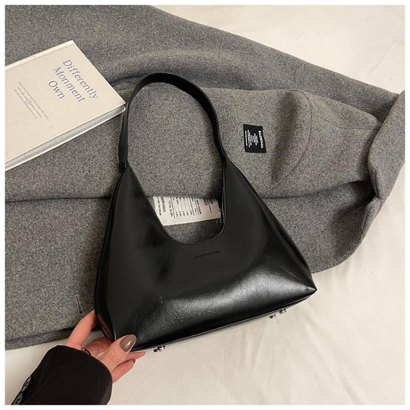 Premium texture niche solid color simple commute 2 new autumn and winter versatile shoulder underarm bag fashion handbag