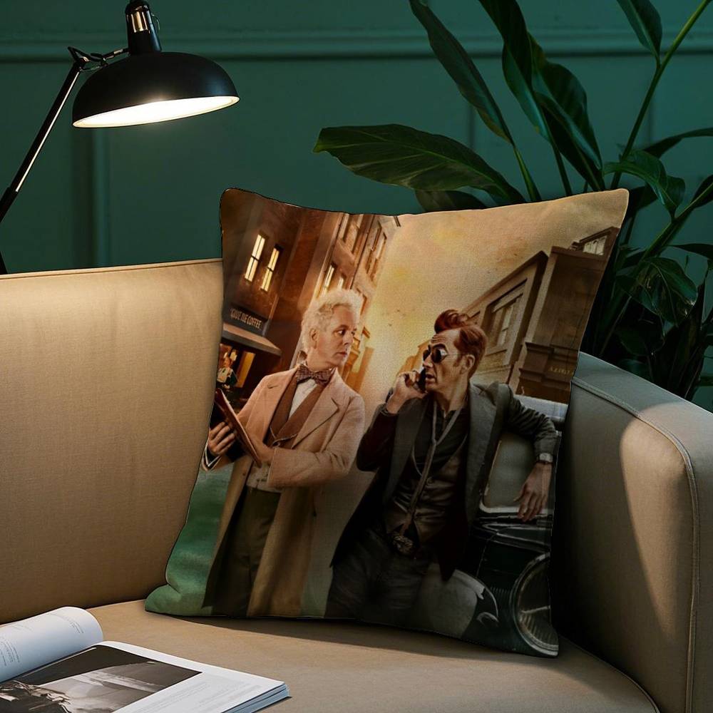 TV Good O-OmenS Series Pillow Case Short Plush Print Cushion Cover Square Throw Pillow Covers Sofa Home Decor