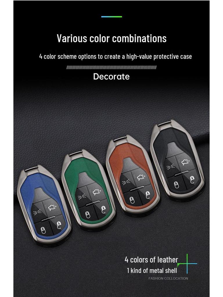 Premium Maserati Levante/Ghibli Key Case with Protective Buckle