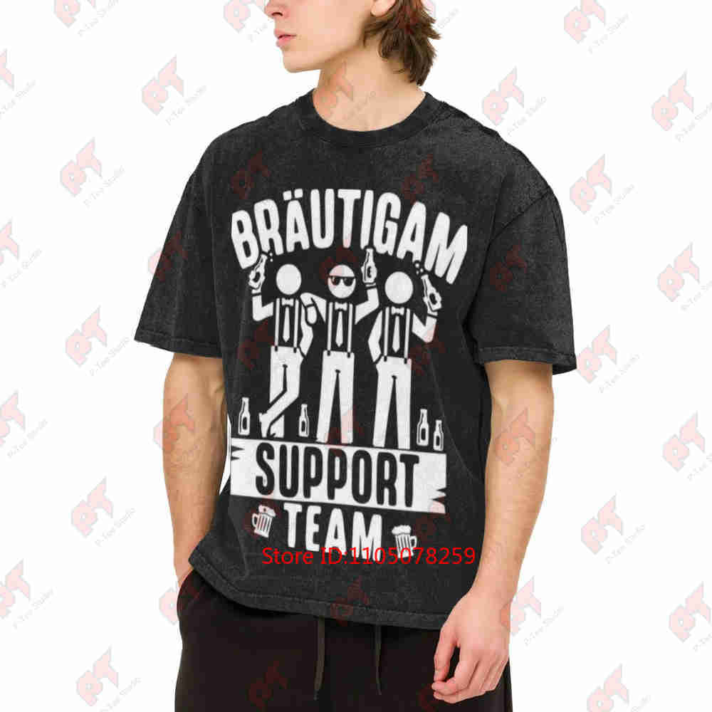 Bachelor Party Poltern JGA Vintage Washed Tee Pure Cotton T-Shirt