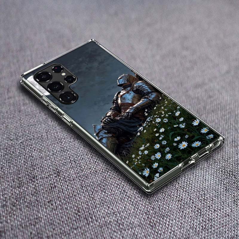 Flower Knight of the Light Phone Case For Samsung Galaxy S24 S23 S21 S20 FE S22 S26 Ultra S25 Edge S10 Plus Cover Clear TPU Capa