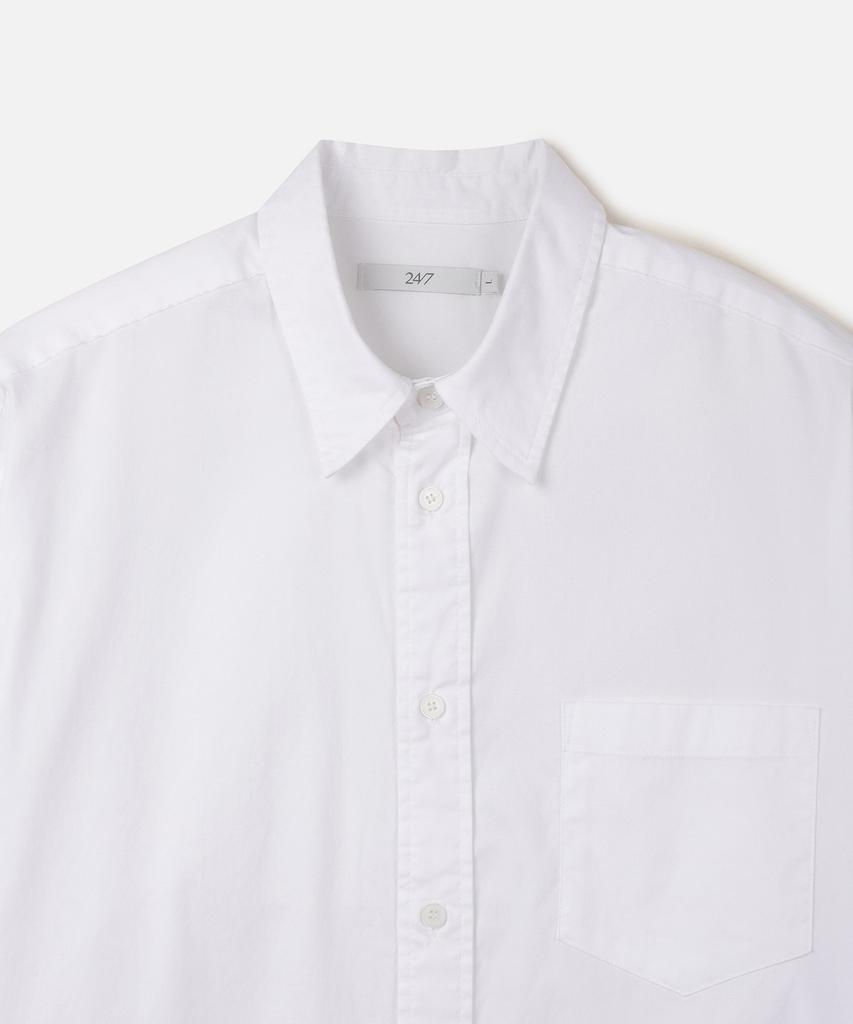 247Silijeu Compact Stretch Oxford Shirt White