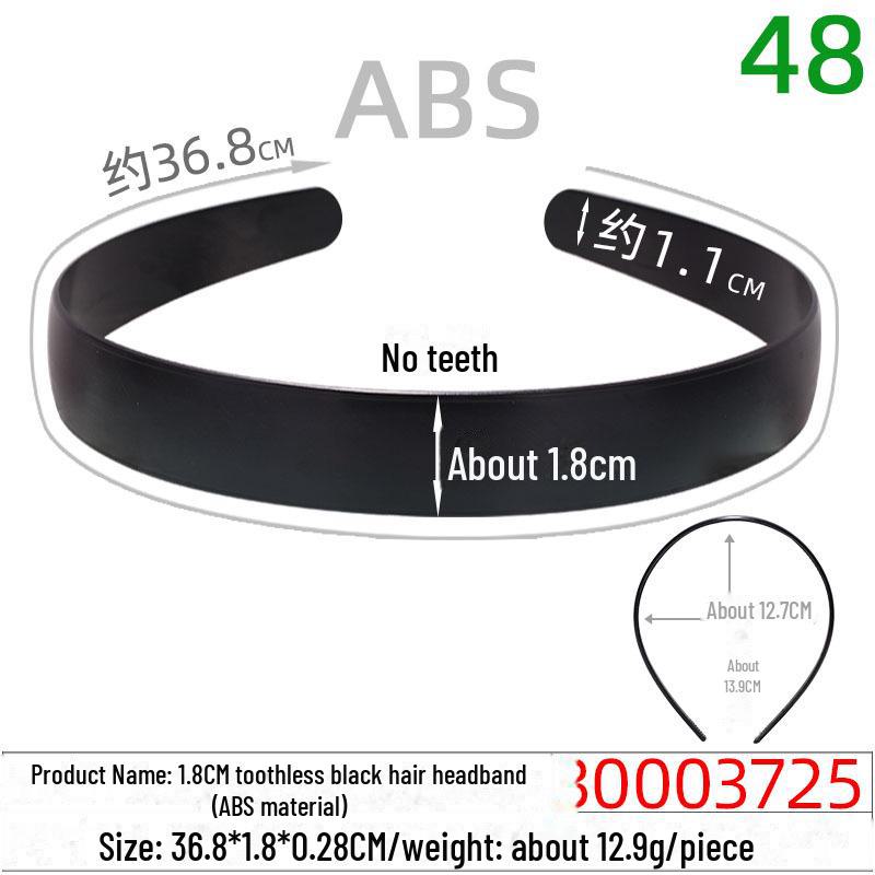 Handmade 2.5CM Toothless Black Hairband - PS Material Hair Accessory