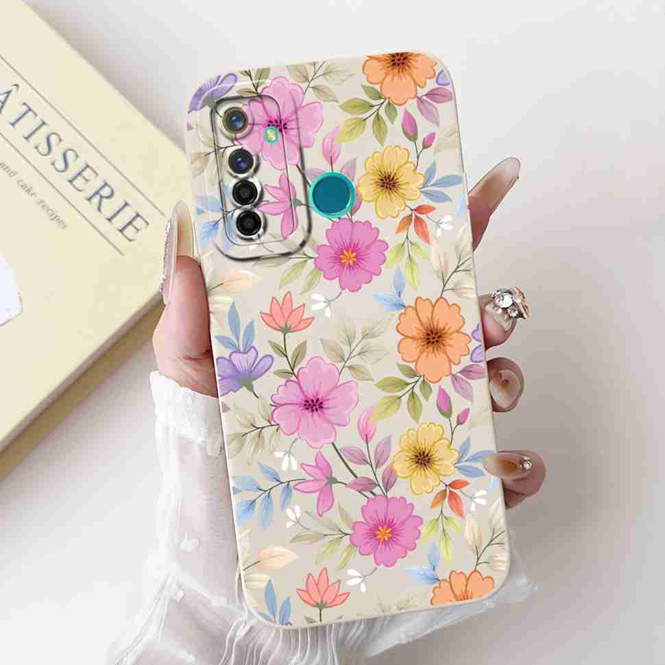 Für Realme 5 Pro Hülle Niedliche Panda-Blumen-Abdeckungen Weiche Silikonhüllen Für Realme 5 Realme5 Pro Stoßfeste Rückseite Fundas