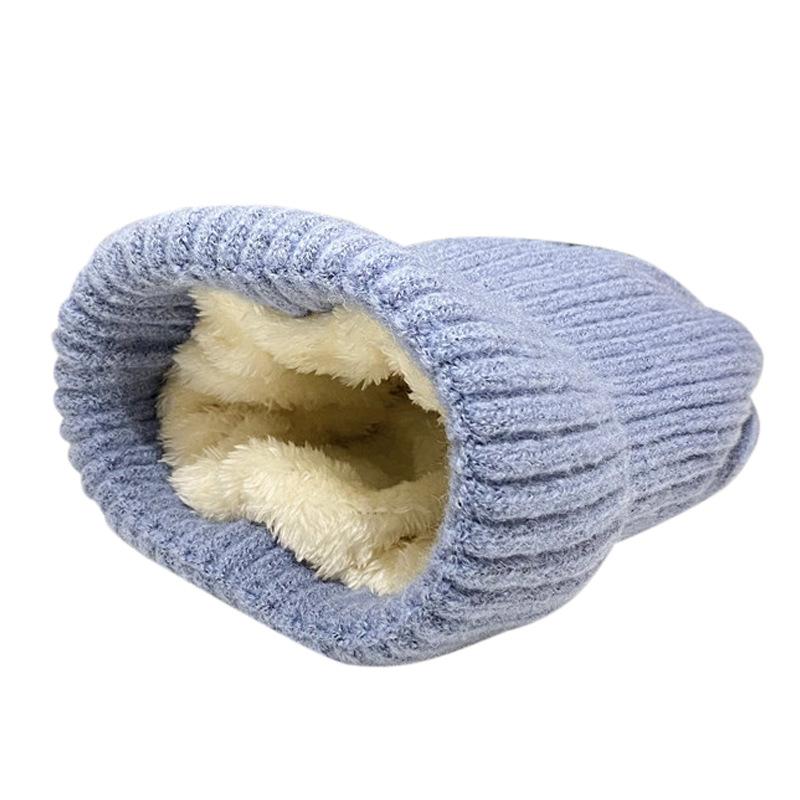 Autumn and Winter Cold Hat Wool Hat Women's Trendy Versatile Knitted Hat Men's Cool Velvet Thickened Warm Cold Hat
