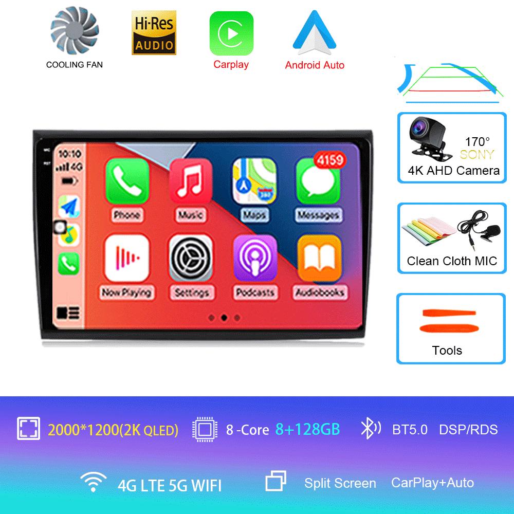 For Fiat Bravo 2007 2008 2009 2010 2011 2012 Car Radio Android 14 Navigation Multimedia Player GPS WiFi+4G DSP BT Carplay Auto