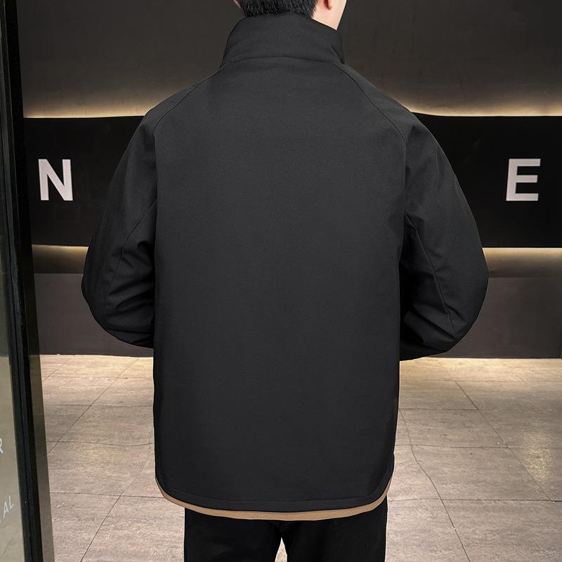 Down Jacket% White Duck Down Men's Winter New Warm Stand-up Collar Loose Men's Cold-resistant Jacket