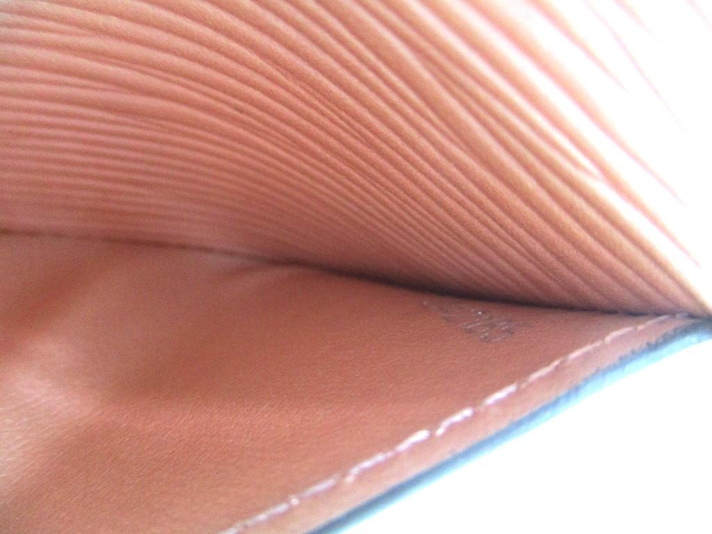 Authentic LOUIS VUITTON Epi Rose Pink Leather Flap Long Wallet Portefeuille Louise #9921 Open Box