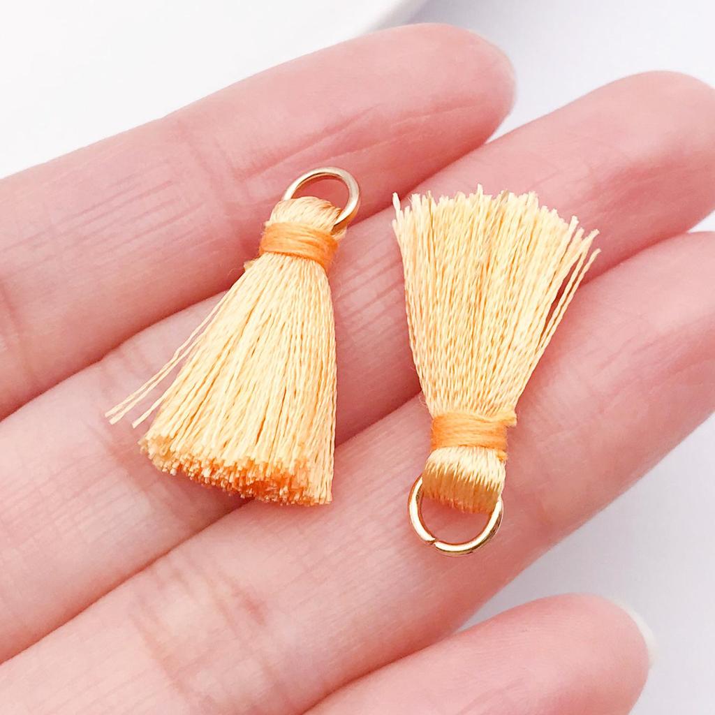 Multicolor Silk Thread Tassel Fan Pendant for DIY Clothing Accessories