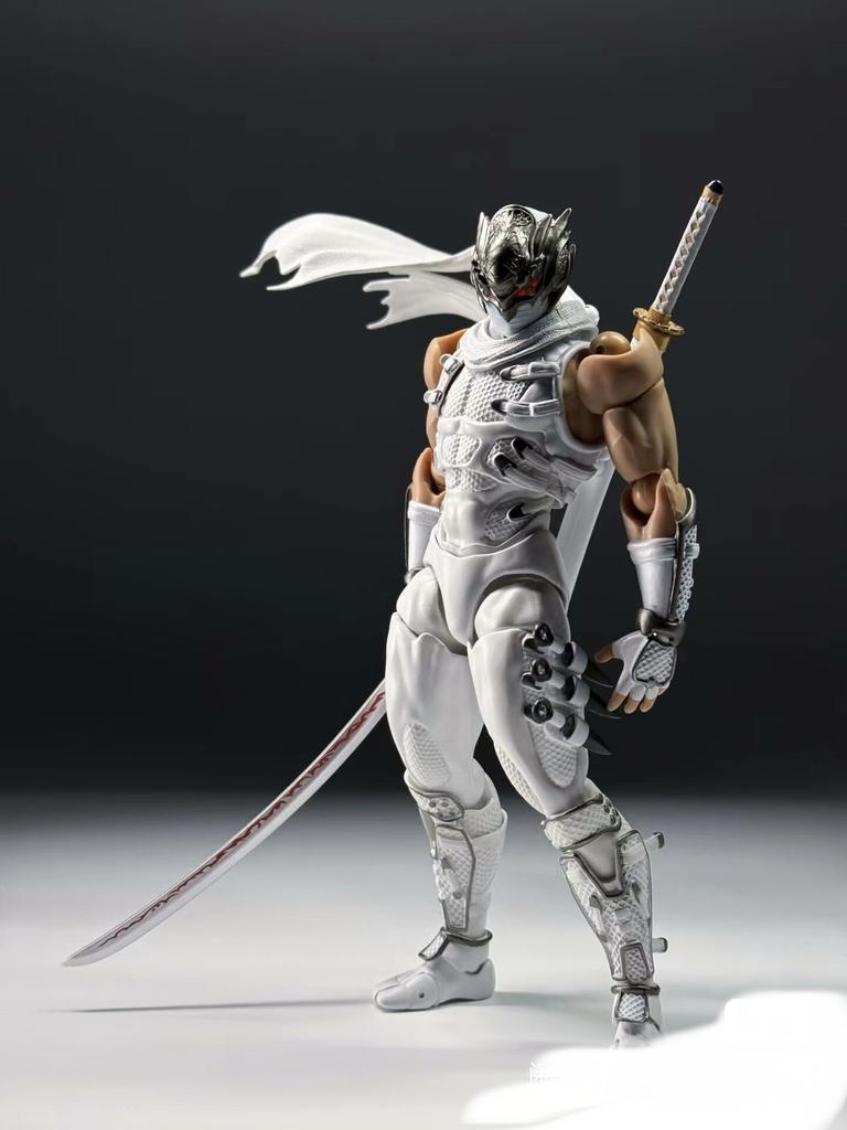 In Stock AC Toys The Second Batch Ryu Revoltech 1/12 Amazing Yamaguchi White Ryu Hayabusa Ninja Gaiden Action Anime Figures Toy