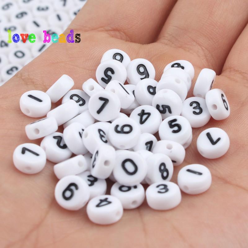 

Акриловые бусины со смешанными буквами, круглые плоские алфавитные цифровые кубические свободные бусины-разделители для изготовления ювелирных изделий 4x7mm Digital