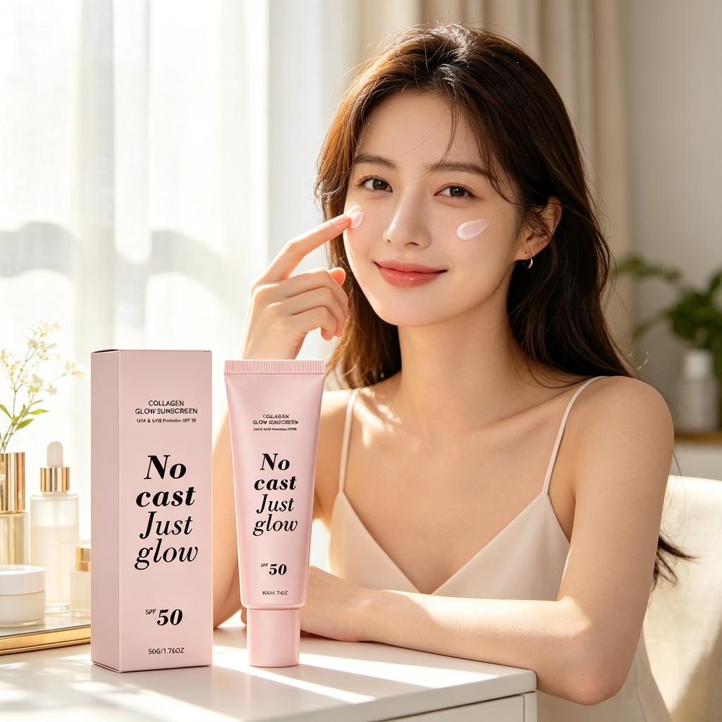AMZ Collagen Protective Cream Outdoor Refreshing Non-Sticky Lightweight Texture for Facial and Body Skin Protection Cream