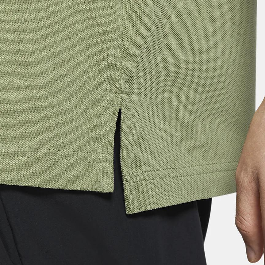 Nike Sportswear Embroidered Logo Solid Color Polo Shirt Men Tops Green CJ4457-334