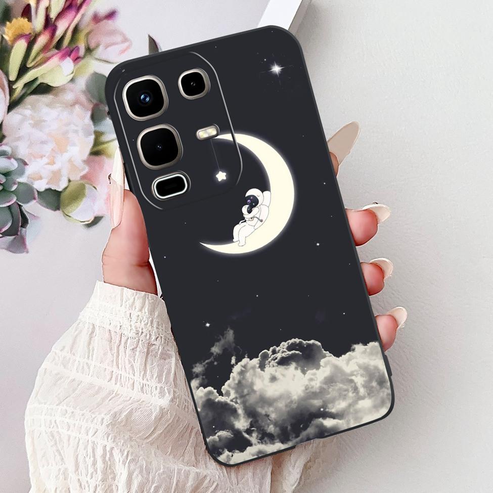 Per Infinix Note 50s X6870 Cover Posteriore Per Infinix Note 50s 5G Custodia Silicone Moda Lusso Fiori Gatto Carino Dipinto Divertente Paraurti