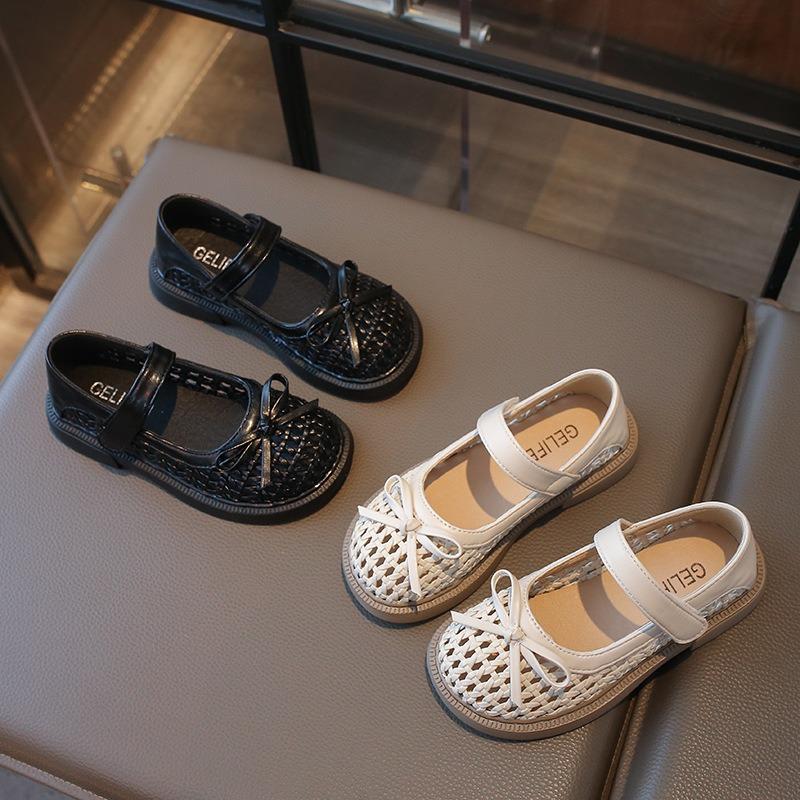 Dívčí módní princeznovské boty | Prodyšné měkké balerínky s mašlí pro batolata a malé děti Elegantní třpytivé Mary Janes