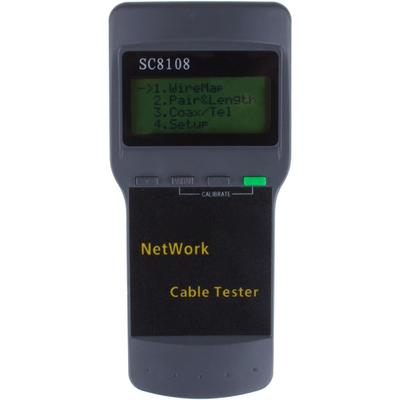Kablo Test Cihazı, Ağ LAN Uzunluğu Telefon Kablosu Konum Test Cihazı Ölçümü, SC8108 RJ45, Pil ile Çalışır (İçermez)