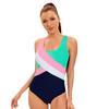 Colorblock Backless Swimsuit Women's Colorblock Swimsuit