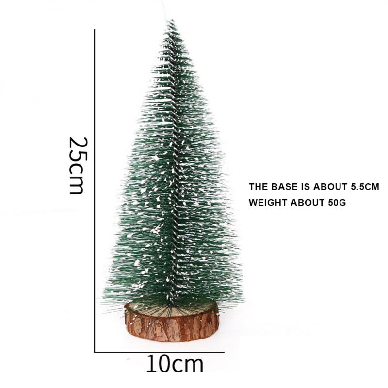 40-10cm Mini Pine Christmas Tree Artificial Tabletop Decorations Festival Plastic Miniature Trees New Year Xmas Party Ornaments