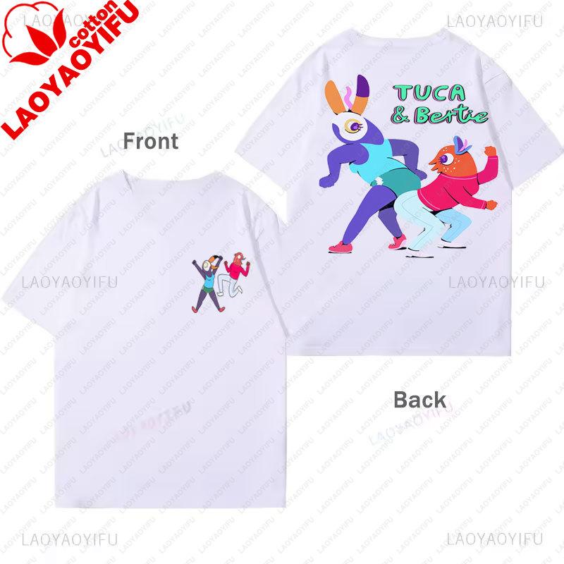 Tuca Bertie Adult Cartoon TShirt Streetwear Fashion Casual Funny Cartoon Printed Tee Crewneck Cotton Y2k Clothes