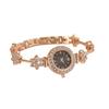 Round Dial Women Quartz Watch Slim Strap Rhinestone Watch Rhinestone Quartz Watch  Festival Gift