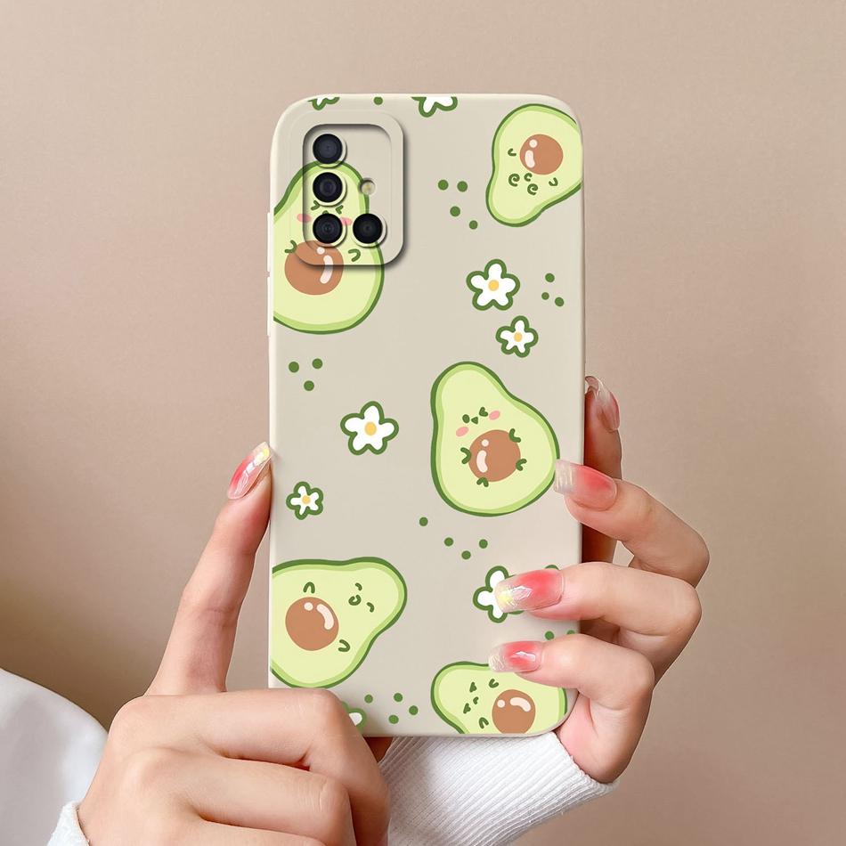 

Phone Case For Samsung Galaxy A51 A71 A31 Cartoon Liquid Silicone Full Protection Anti Choc Back Cover For Samsung A 51 71 31 Samsung Galaxy A51