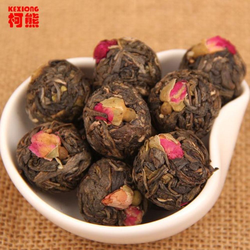

Handmade Raw Pu-erh Tea with Rose 500g Ancient Tree Mini Tuocha