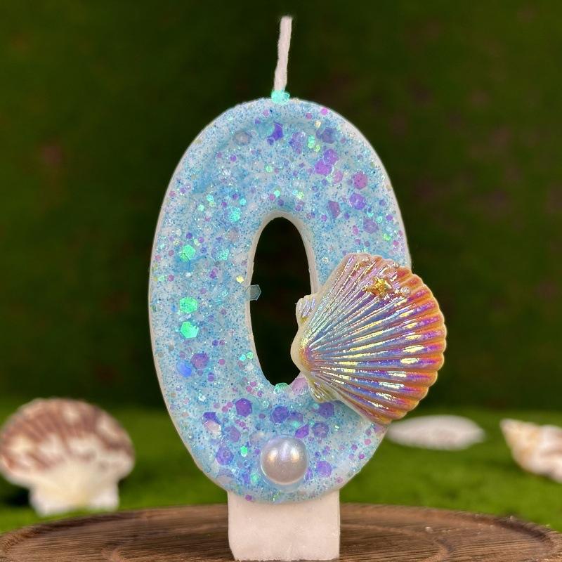 

Creative Digital Birthday Candle Cake Party Decoration First Birthday Diy Blue Ocean 0