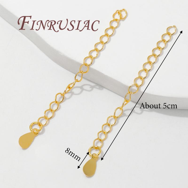 10-20pcs 18K Gold Plated 5cm Extension Chain For Jewelry Making,Necklace Extender,DIY Connectors For Bracelets Accessories