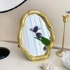 Nordic Style Standing Makeup Mirror Cloud Irregular Bedroom Dressing Mirror Office Dormitory Adjustable Desktop Aesthetic Cosmetic Decoration Mirror