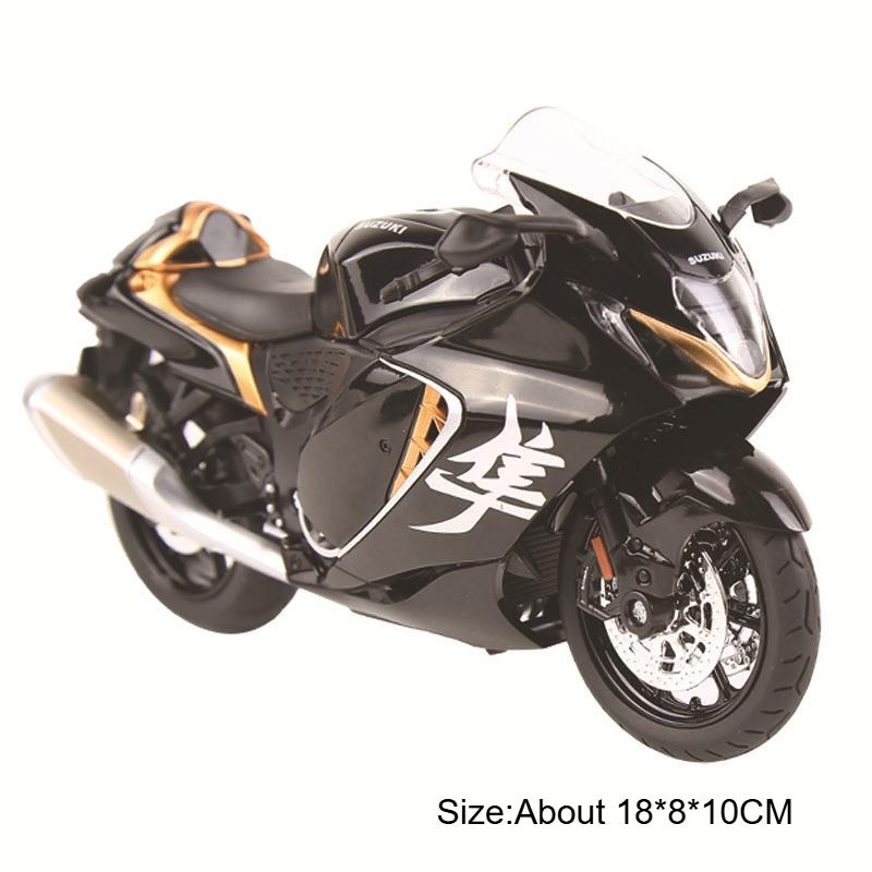 Scale 1:12 Suzuki Hayabusa GSX250R Motorcycle Model Toy Car Alloy Body Rubber Tires Music Light Motor Models Collectible Item