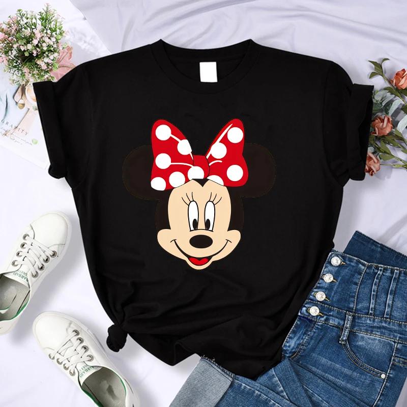 90s Mickey Print Tshirts for Women Fashion Minnie Mouse T Shirt Streetwear FeUnisex Clothes Disney Tshirt