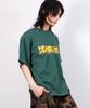 Deumakeu M Text Graffiti Boxy Short Sleeve Tee- Khaki