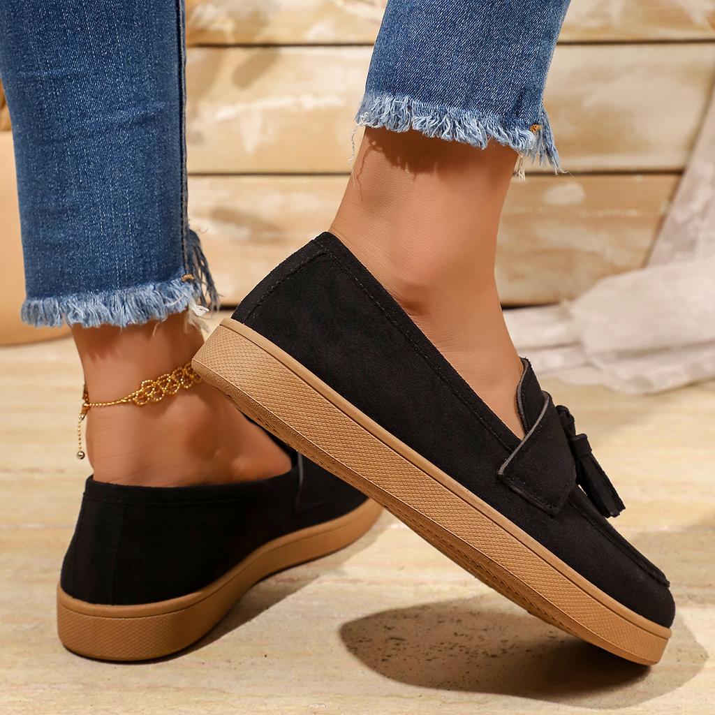 Women Plus‑Size Round‑Toe Flat Loafers Casual Daily Shoes