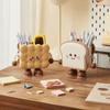 Bread Design Pen Container Durable Plastic Storage Bucket Plastic Holder Desktop Organizer  School