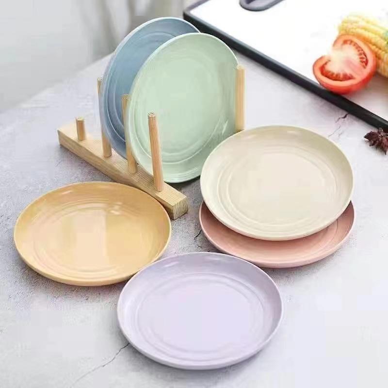 Household wheat straw PP material dinner plate dipping plate fruit plate drop-proof small dish plate easy to clean non-stick oil