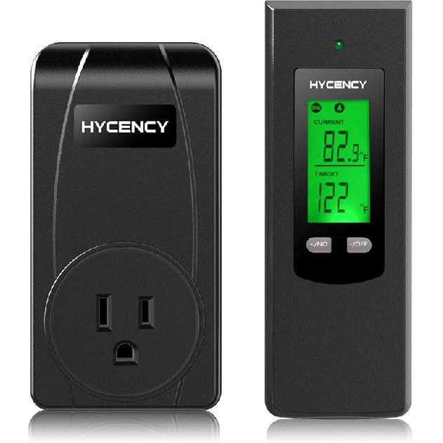 Programmable Smart WiFi Thermostat Plug Outlet, Wireless Electric Plug-in Temperature Controller with App Remote Control. Compatible with Alexa and