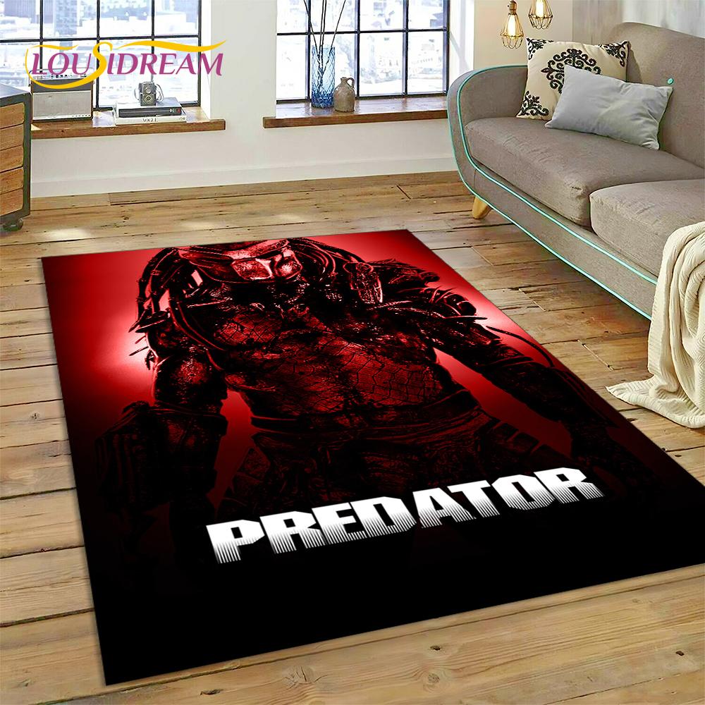 AVP Alien Vs. Tappeto Tappeto 3D Gioco del Predatore per Casa Soggiorno Camera da Letto Divano Zerbino Decorazione, Tappeto per Area Bambini Tappetino Antiscivolo Regalo