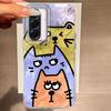 Case For For Samsung Galaxy A56 A36 A16 A25 A35 A26 S25 S24 Plus Ultra FE Phone Cover Orange Cat Cartoon For Samsung A55 TPU Bag