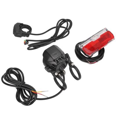24V 36V 48V Sada předního a zadního světla pro elektrokolo Přední světlo a zadní světlo se sadou klaksonu