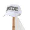Unisex Casual Hat with Pearl Letters, Mesh & Bridal Veil for a Chic Engagement Party