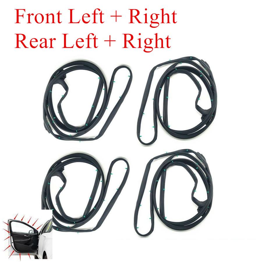 

2Pair Front Rear Left Right Door Rubber WeatherStrip For Accord Sedan 2003-2007