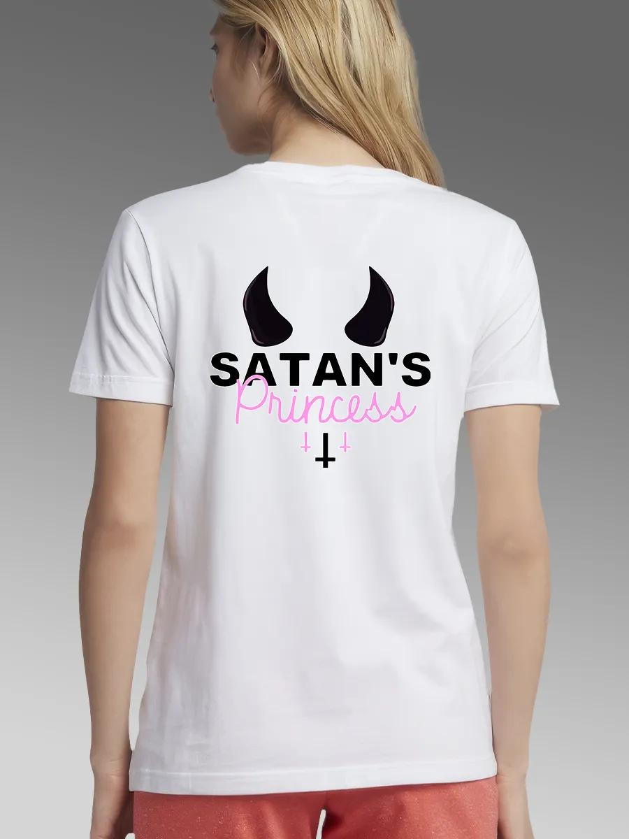 Back print  satan s princess  T-shirt L