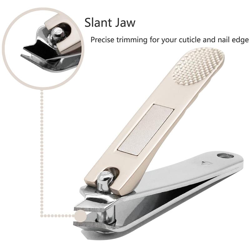 3pcs Nail Clipper Set Professional Anti-splash Nail Cutter Fingernail Toenail Clippers With Metal