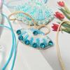 3D Ocean Theme Patches Handmade Rhinestone Beaded Patches with Hanging Rope Crystal Bag Lanyard Patch Beading Applique