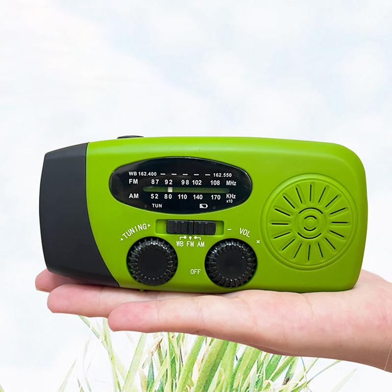 

Аварийное радио с ручным приводом и светодиодным фонариком для экстренных ситуаций, портативное погодное радио для кемпинга на открытом воздухе, аварийное радио